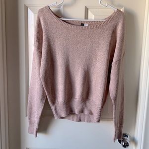 Soft pink glittery Sweater